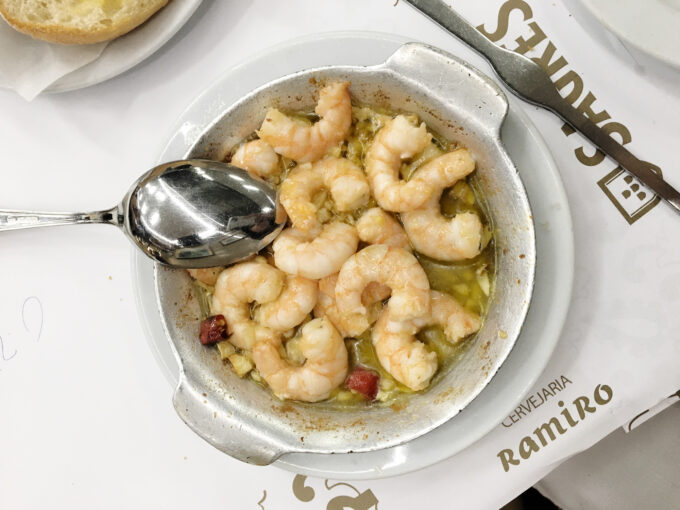 Delicious shrimp with garlic! This is a staple order for anyone coming here. Cervejaria Ramiro is a legendary spot in the heart of Lisbon, familiar to locals and tourists alike. It’s a favourite hangout for locals and lineups now that tourists know about it, the line up can get fairly long. For any foodie, this is a place where you absolutely must consider visiting when travelling in Portugal.