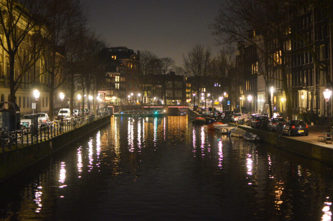 Prinsengracht Canal at Night time