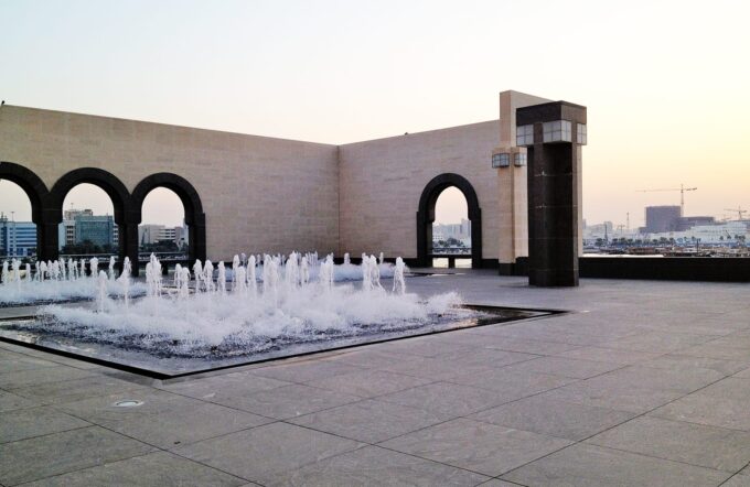 Visiting the Museum of Islamic Art in Doha, Qatar.