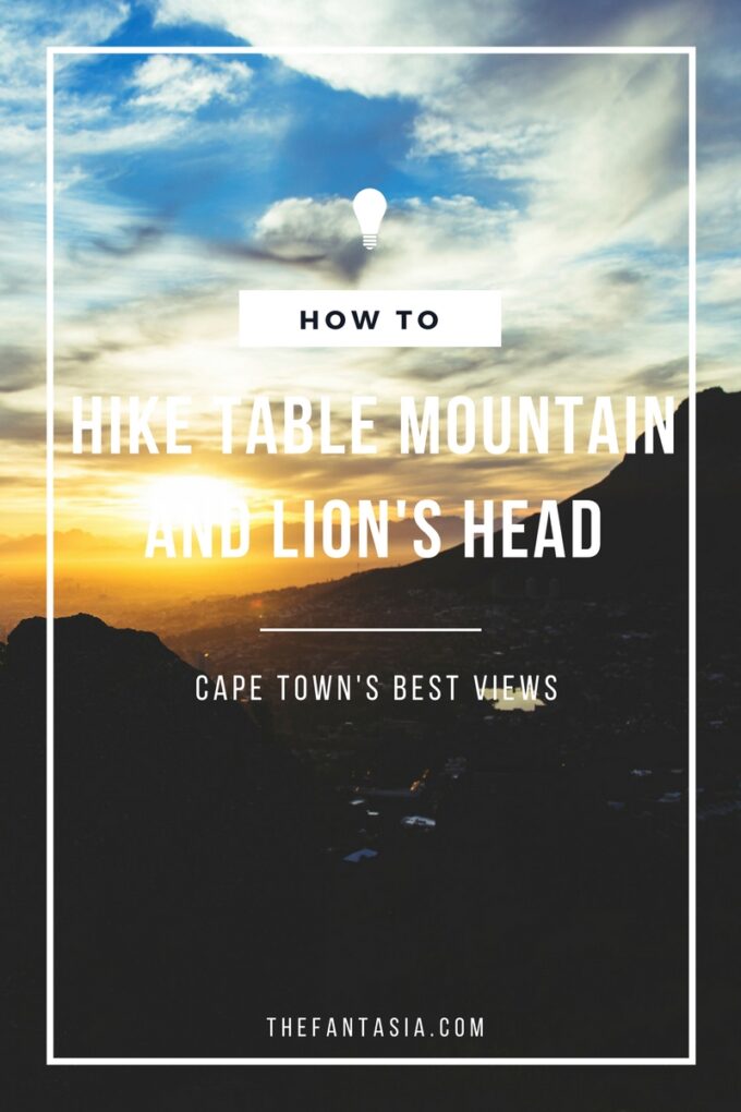 Cape Town is home to two small mountains which makes hiking Table Mountain and Lion's Head a favourite pasttime for locals and must-do's for travellers! 