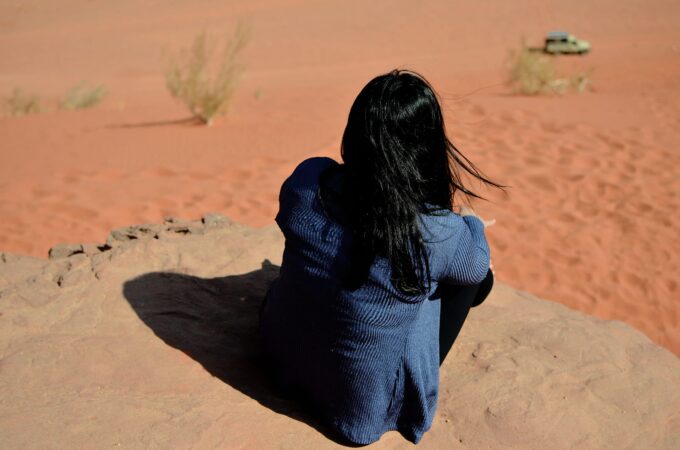 Overnight in Wadi Rum | Sleeping in the Desert - After a 5 minute hike up the very hot sand dune (barefoot might I add), I deserved every bit of this picture