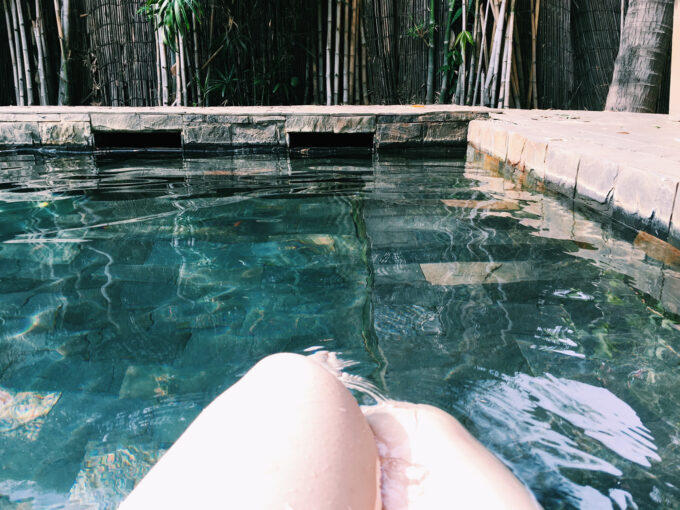 Spending most of my time in my private pool in the villa I was staying at in Cambodia. Check out my review on Maison557 Siem Reap if you’re travelling there!