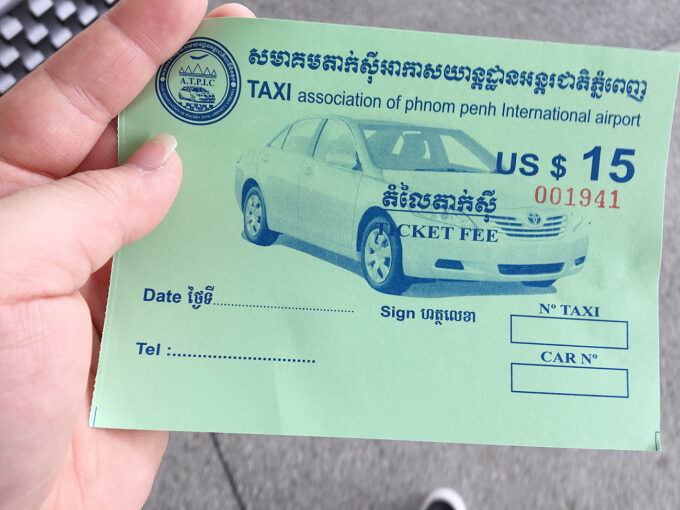 Phnom Penh Airport Taxi Voucher ($15) to City Centre