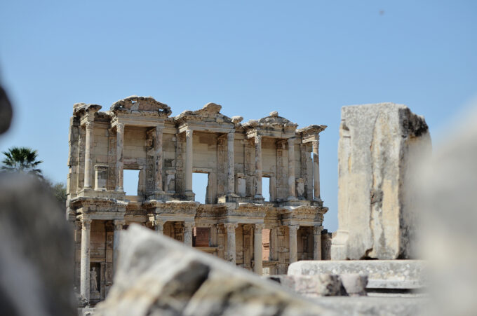 The ruins of the Library of Celsus in Ephesus (izmir)