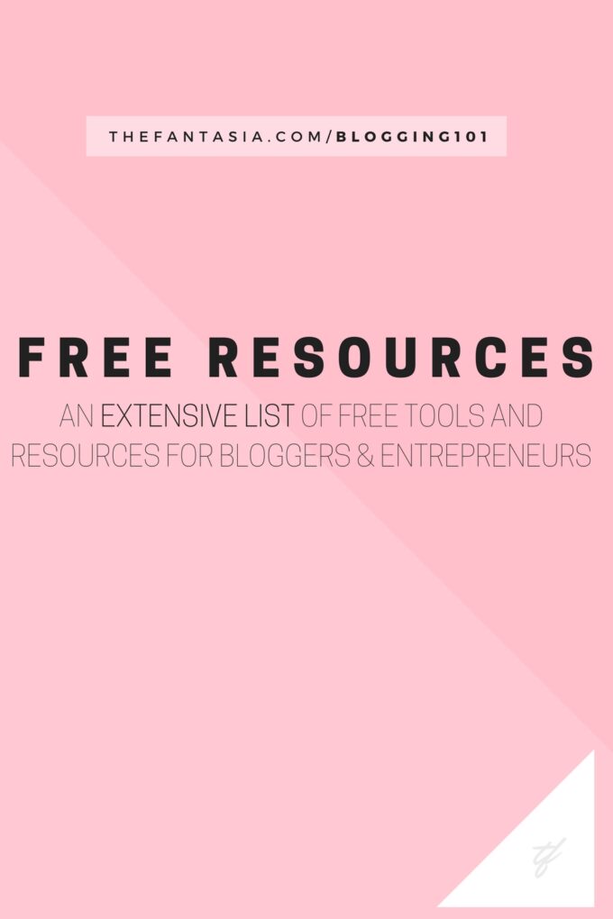 Free Resources | The Ultimate List of Free Tools for Bloggers.