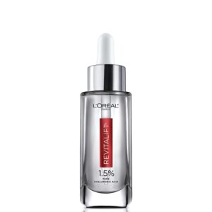 L’Oreal Paris 1.5% Pure Hyaluronic Acid Serum for Face with Vitamin C from Revitalift Derm Intensives for Dewy Looking Skin