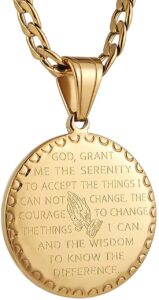 Praying Hands Coin Medal Pendant for Men and Women