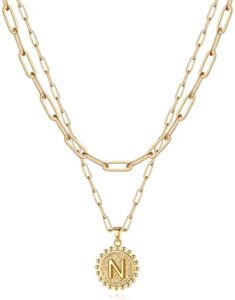 Yoosteel Gold Initial Necklaces for Women