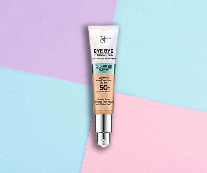 Best for Dry Skin: “Bye Bye Foundation Full Coverage Moisturizer with SPF 50+” from It Cosmetics