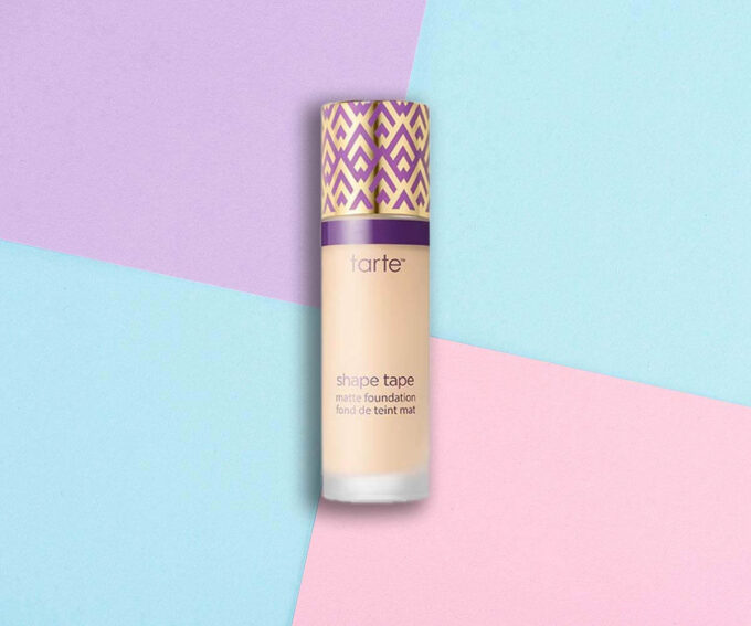 Best for Oily Skin: “Double Duty Beauty Shape Tape Matte Foundation” from Tarte Cosmetics